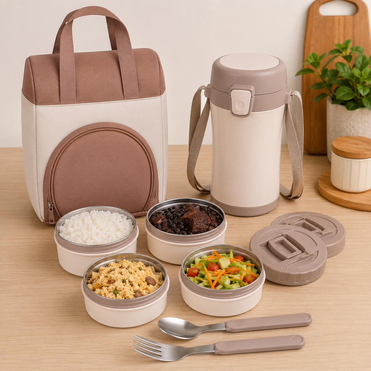 Marmita Térmica NutriBox 2L com 4 Compartimentos