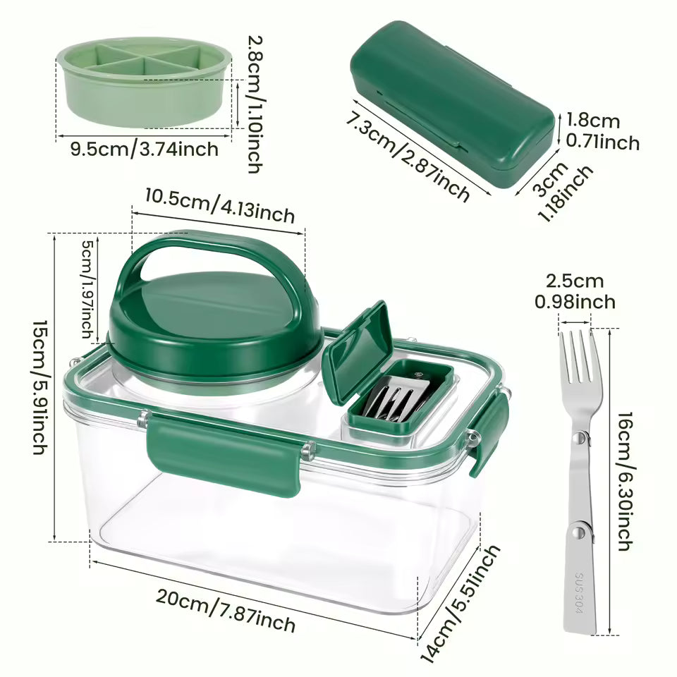 Recipiente para Salada e Frutas com Porta-Molho