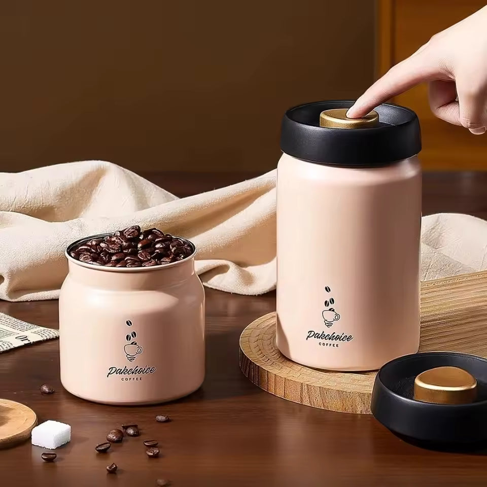 Pote Hermético a Vácuo para Café em Aço Inoxidável