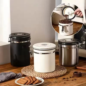 Pote Hermético a Vácuo para Café em Inox 304