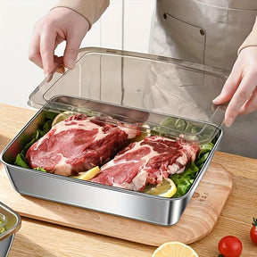 Bandeja de Inox com Tampa